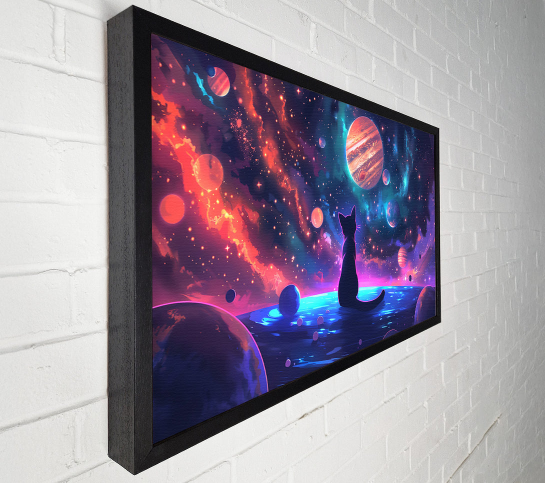  A Canvas Print of Cosmic Cat Dreamscape Canvas Print