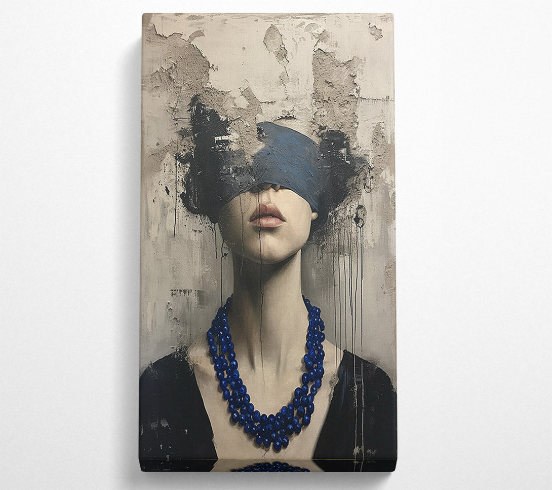  A Canvas Print of Distressed Graffiti Woman Canvas Print