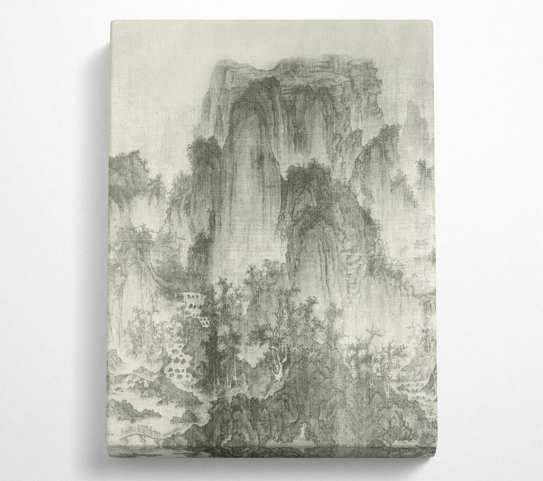  A Canvas Print of Distressed Mountains Canvas Print