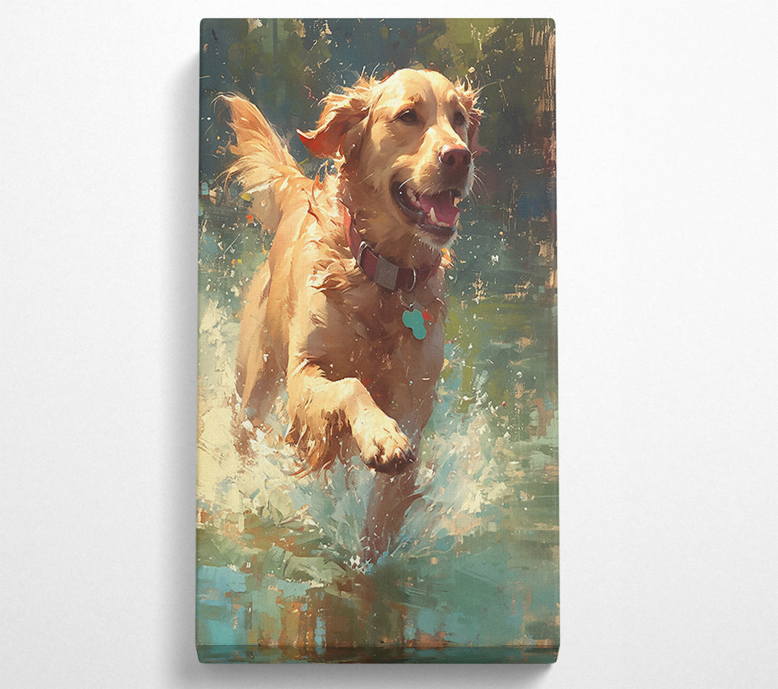  A Canvas Print of Golden Joy In Water Canvas Art