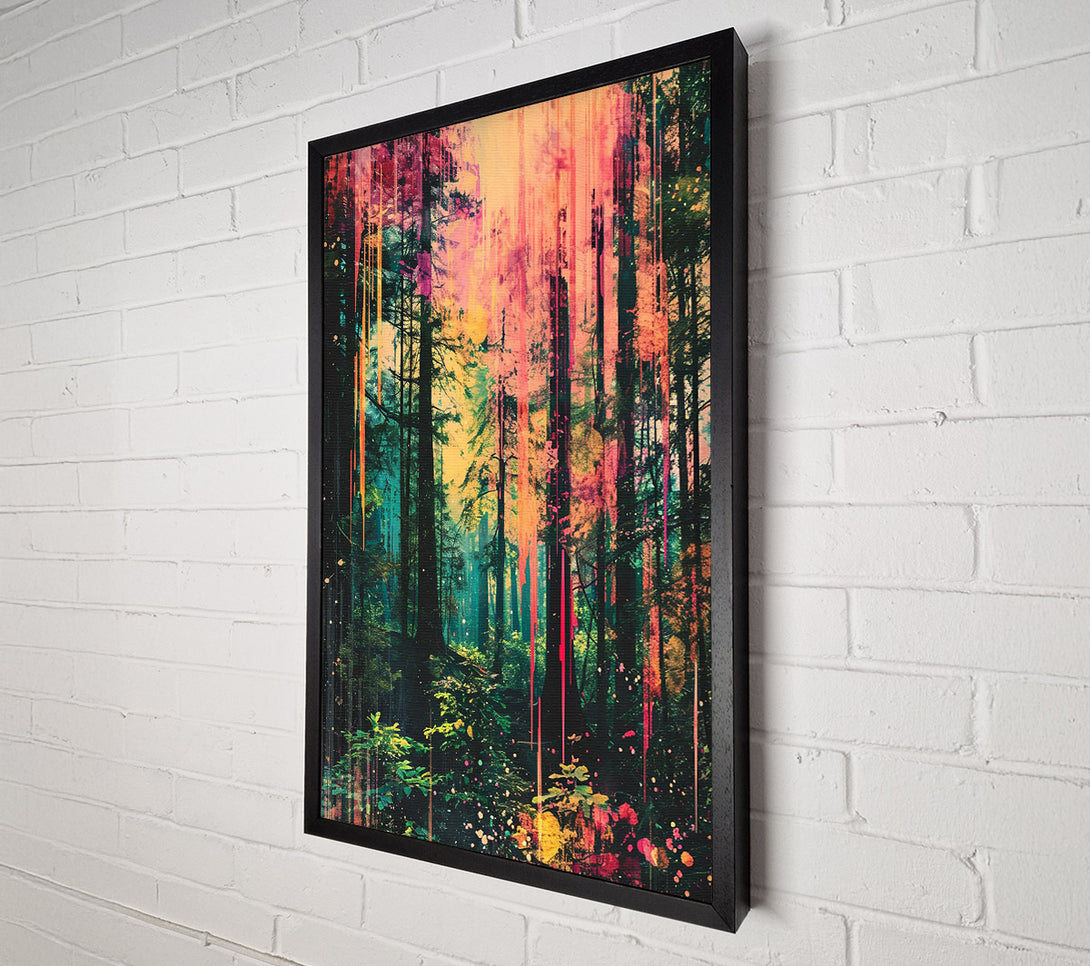  A Canvas Print of Distressed Woodland Walk Canvas Art