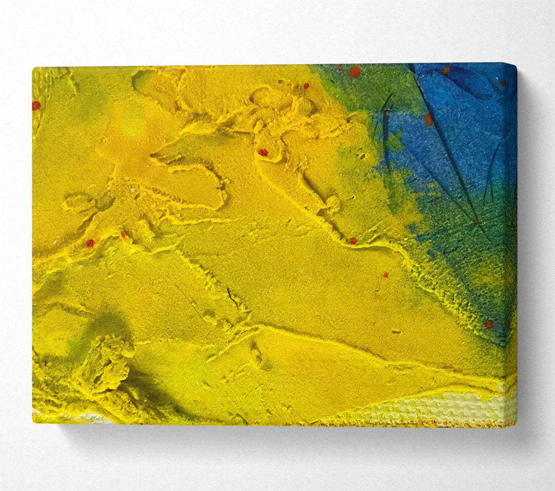  A Canvas Print of Golden Abstract Landscape Canvas Print