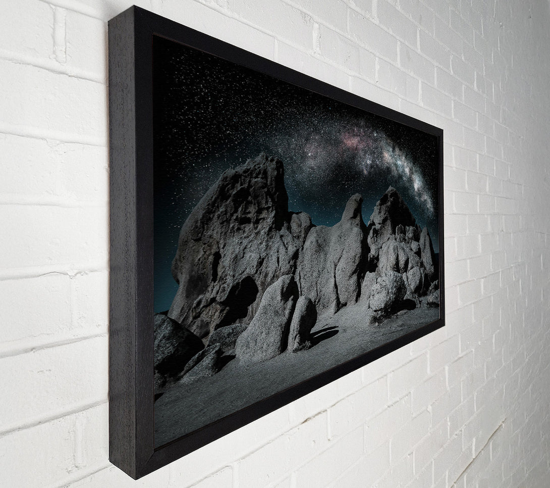  A Canvas Print of Grey Rocks Under Stars Canvas Art