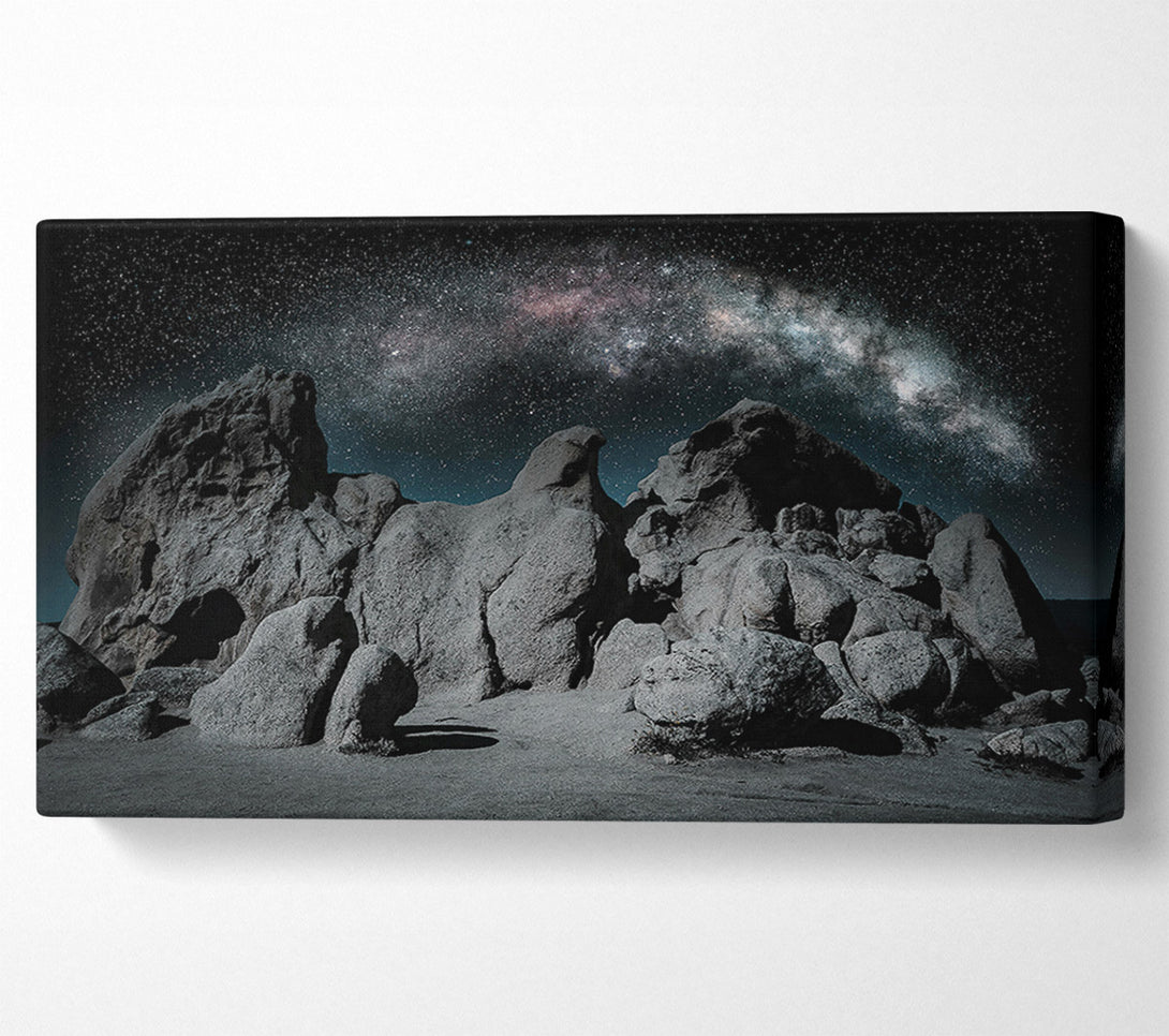  A Canvas Print of Grey Rocks Under Stars Canvas Art