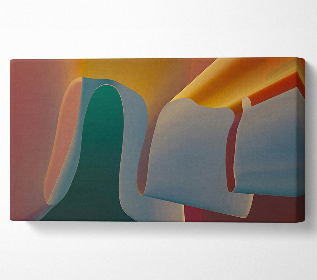  A Canvas Print of Blue Fold Abstract Canvas Wall Art