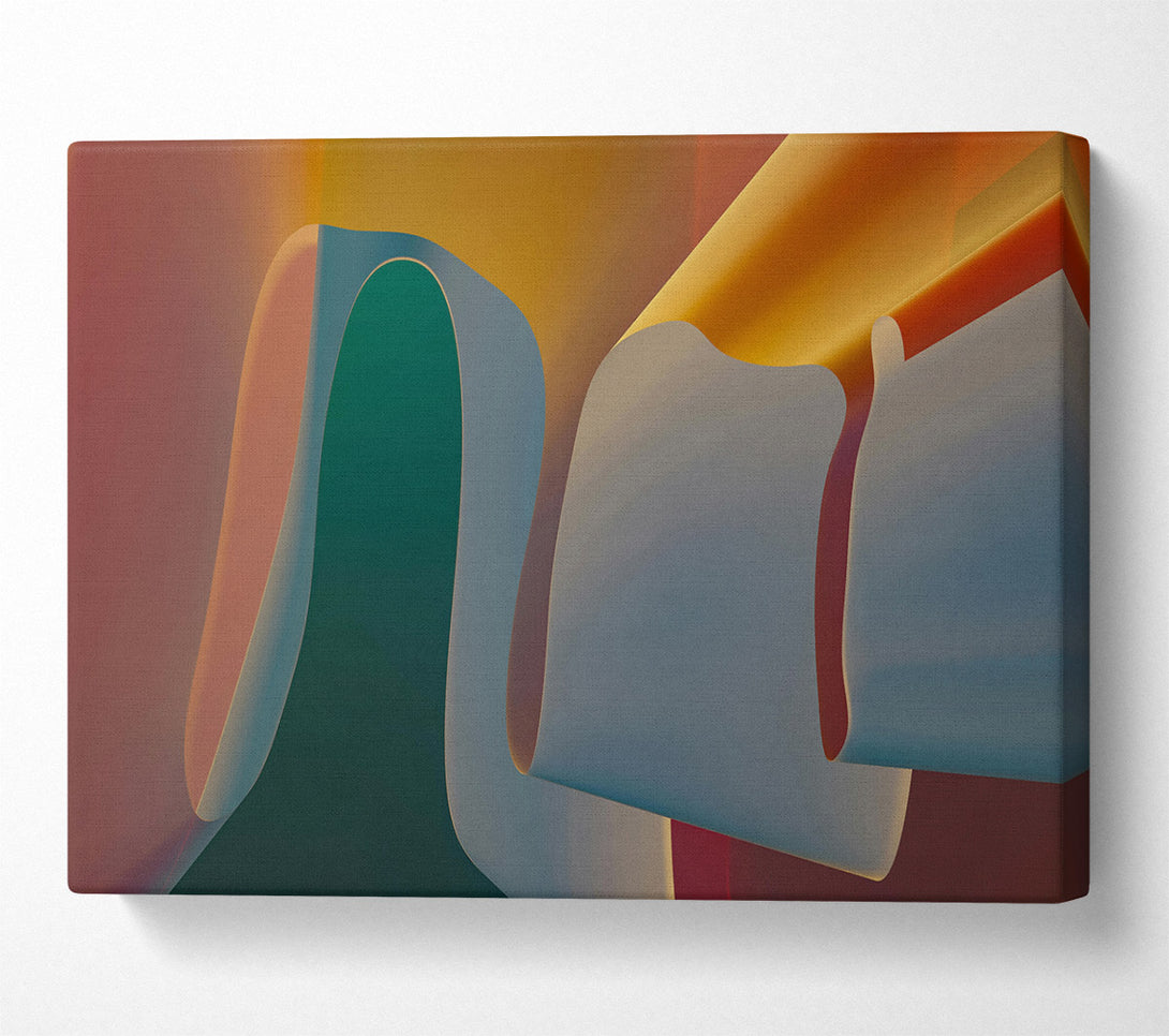 A Canvas Print of Blue Fold Abstract Canvas Wall Art