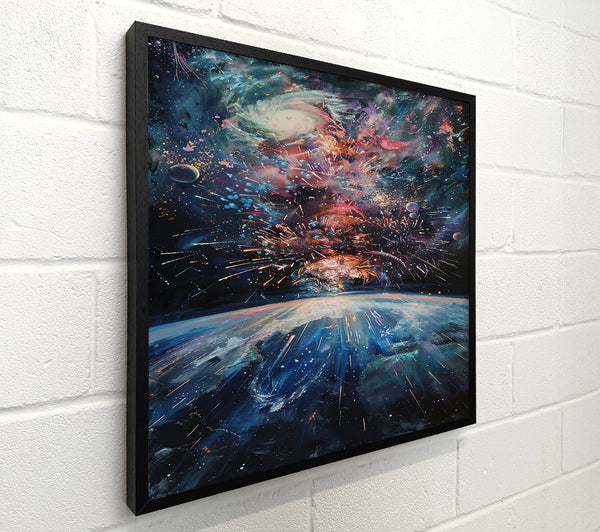 Blue Cosmic Fireworks