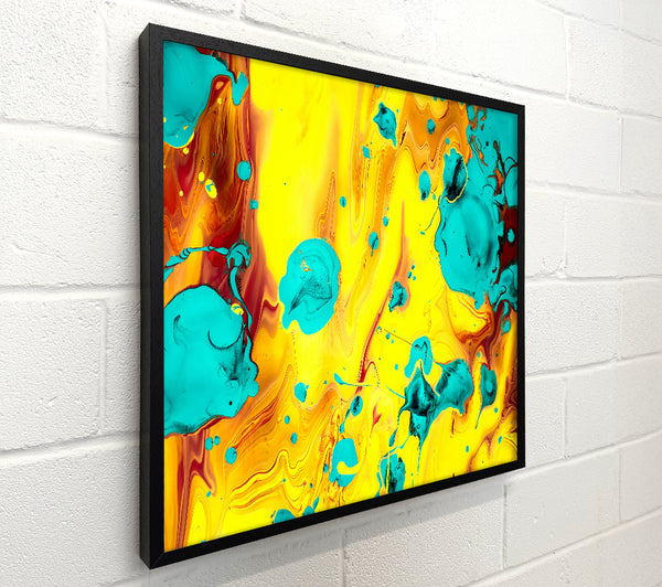 Yellow And Turquoise Swirls
