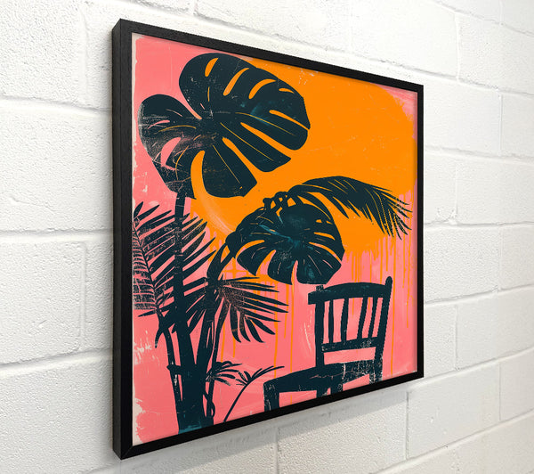 Pink Palm Shadows