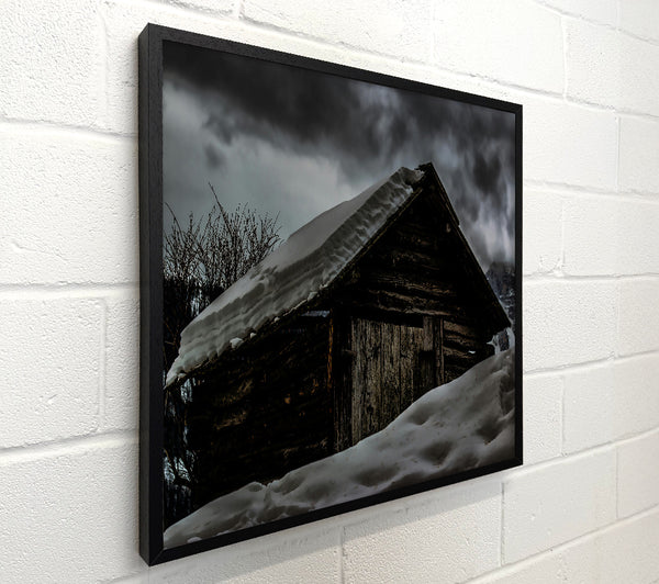 White Snowed Cabin
