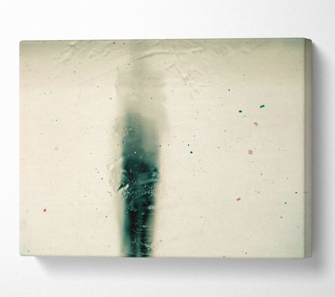  A Canvas Print of Teal Through Glass Canvas Print
