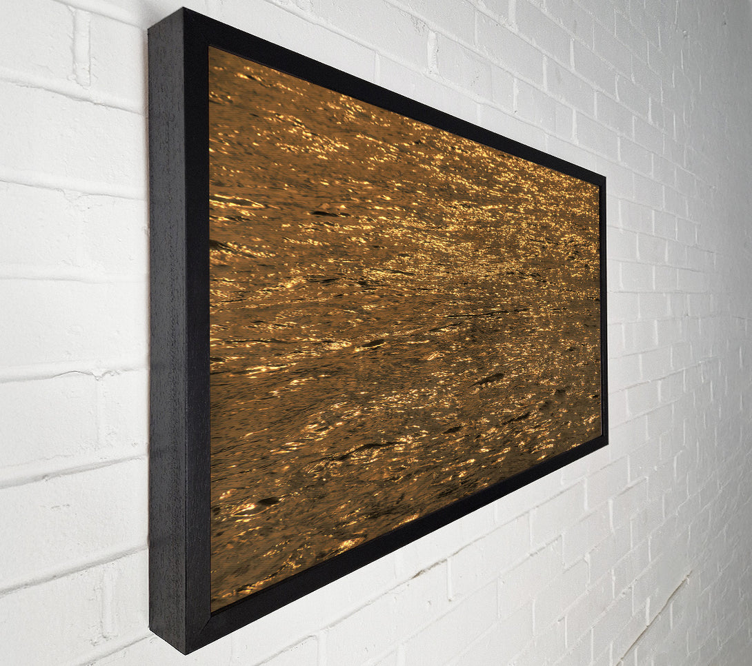  A Canvas Print of Golden Water Ripples Canvas Print