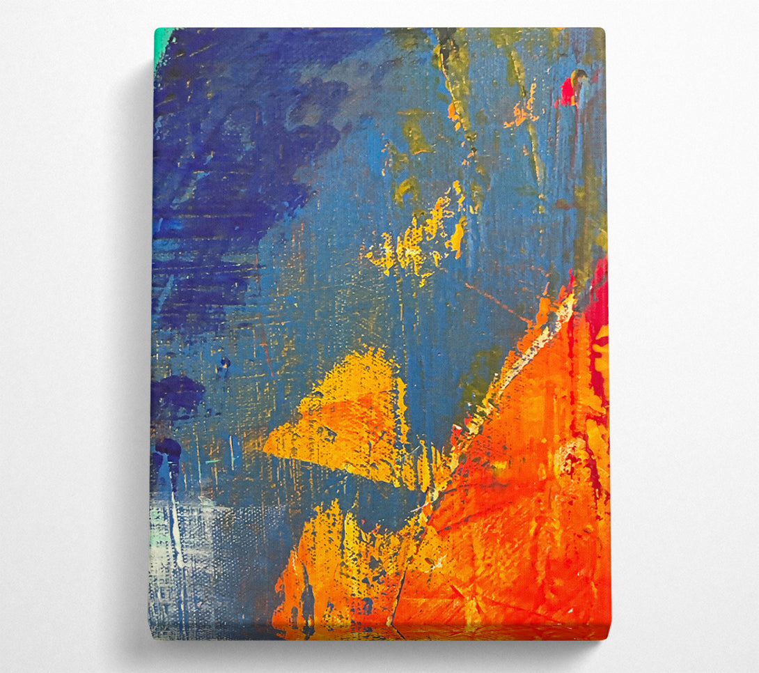  A Canvas Print of Orange Abstract Burst Canvas Art