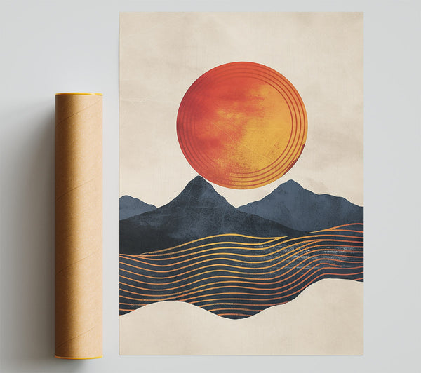 Golden Sunrise Landscape Print