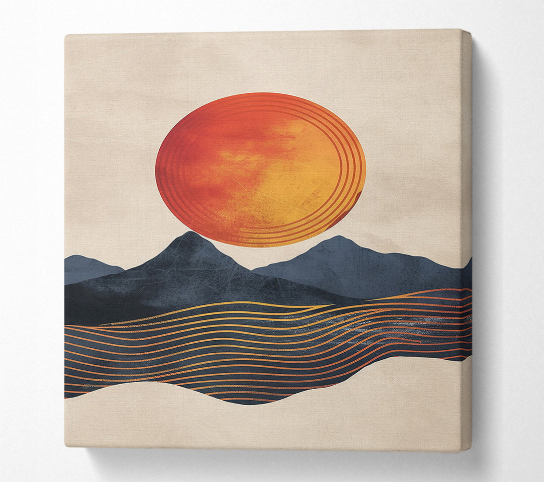  A Canvas Print of Golden Sunrise Landscape Canvas Wall Art