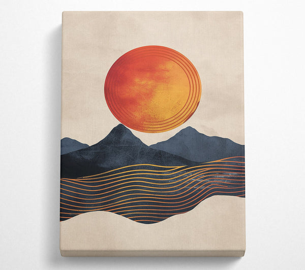  A Canvas Print of Golden Sunrise Landscape Canvas Wall Art