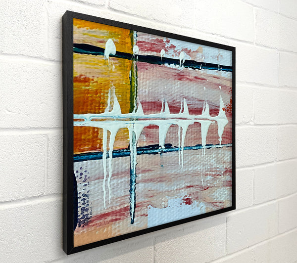 White Drips On Peachy Red
