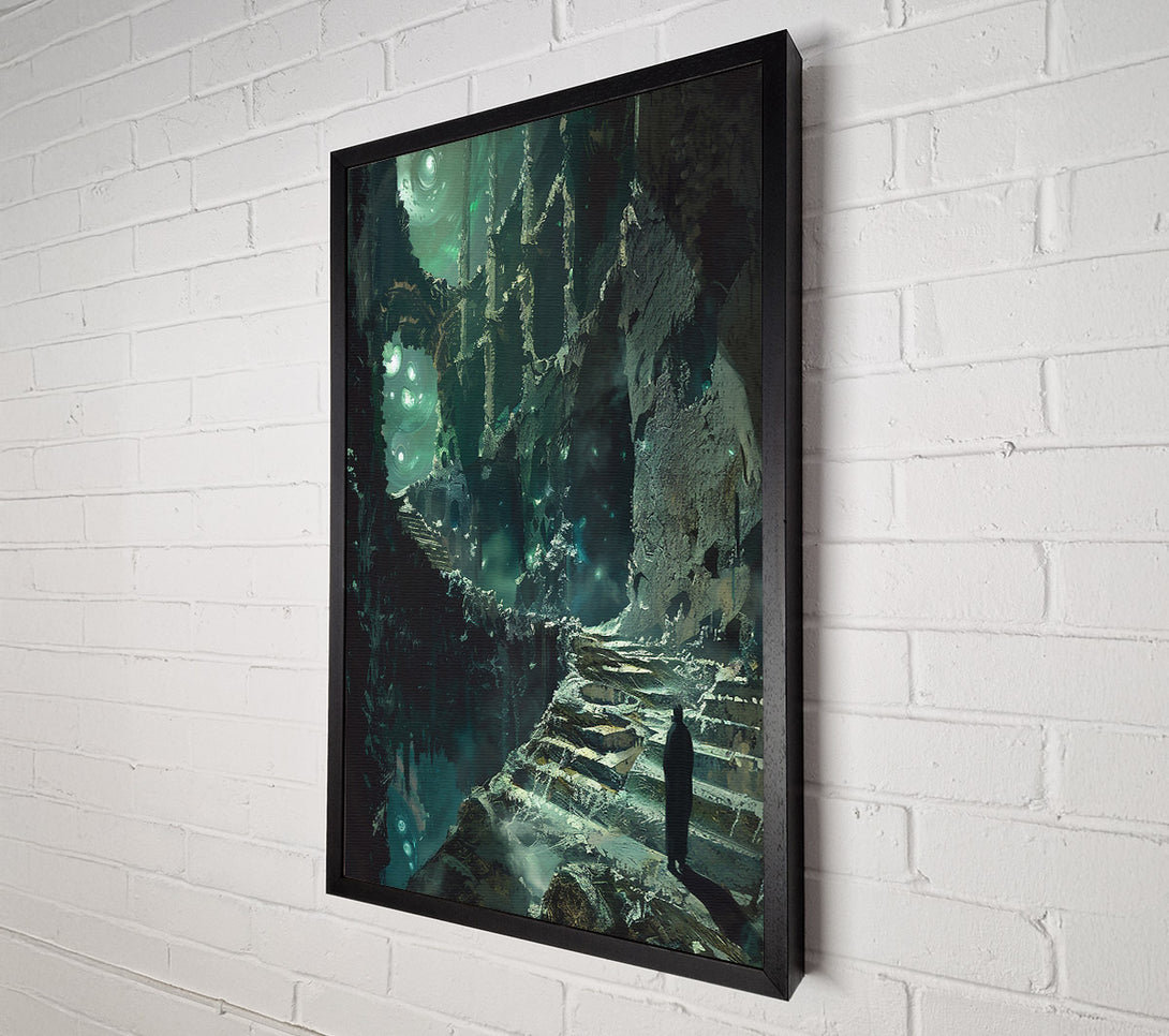  A Canvas Print of Emerald Ruins Ascending Canvas Wall Art