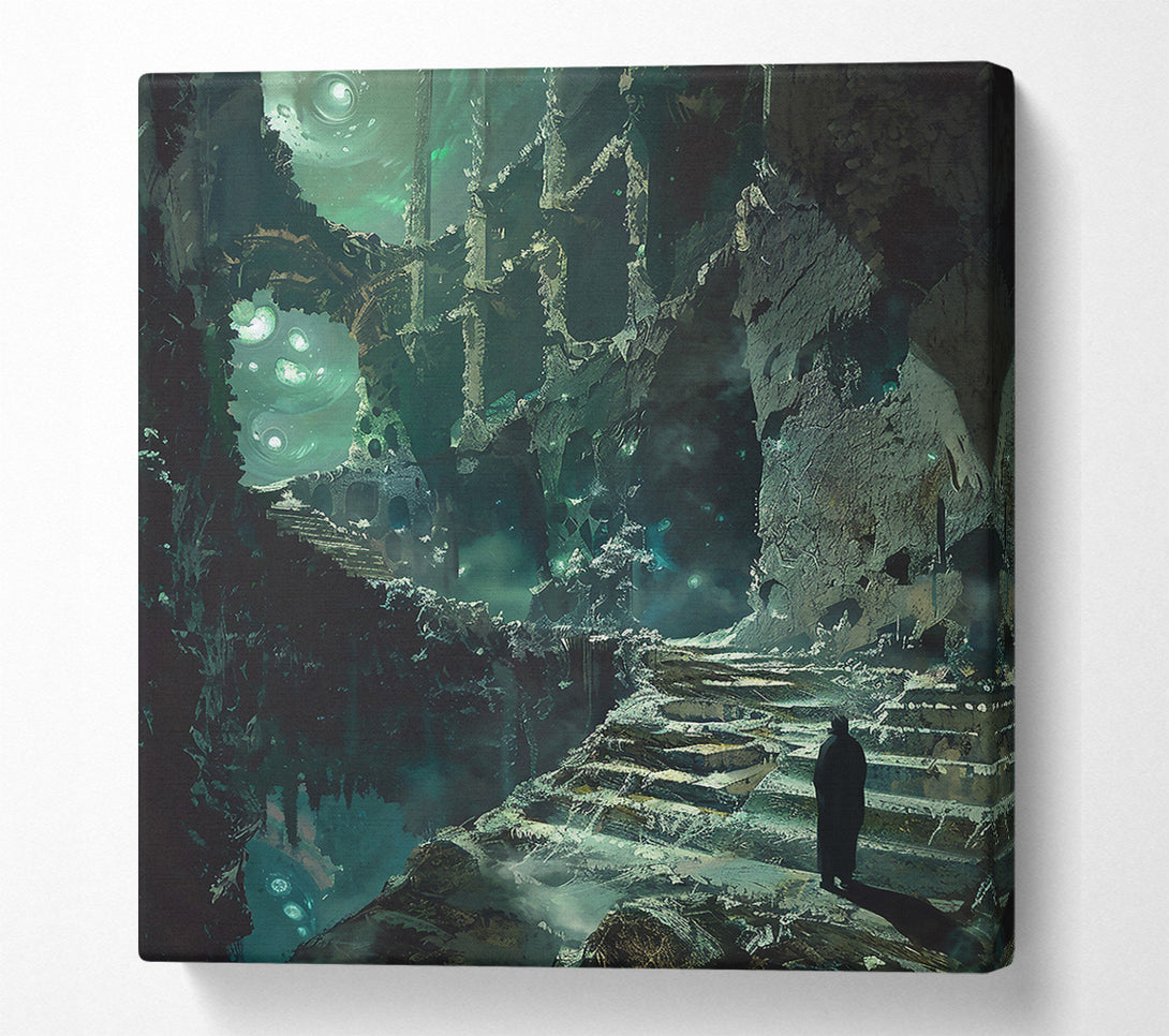  A Canvas Print of Emerald Ruins Ascending Canvas Wall Art