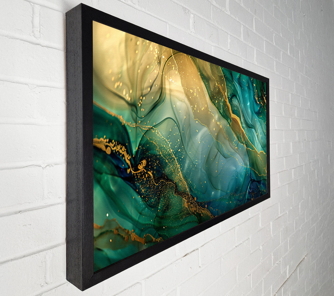  A Canvas Print of Emerald Liquid Dreams Canvas Art