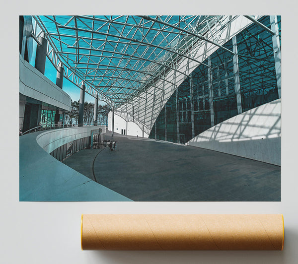Teal Glass Canopy Giclee Print