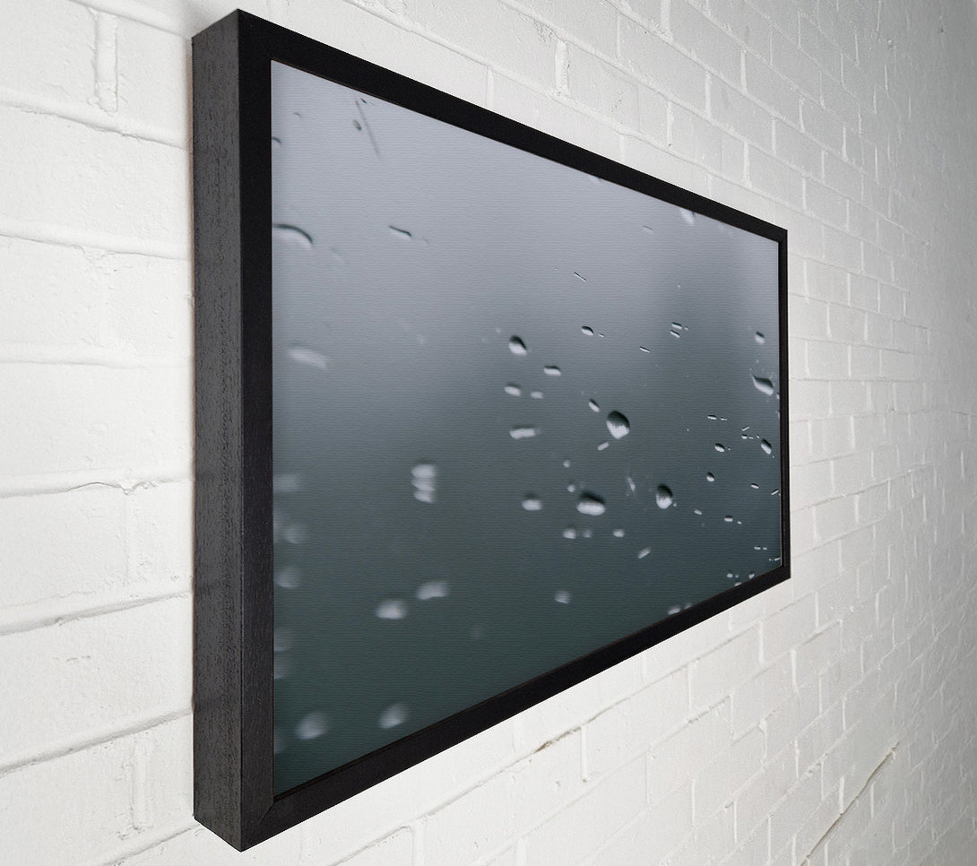  A Canvas Print of Gray Rain Drops Canvas Art