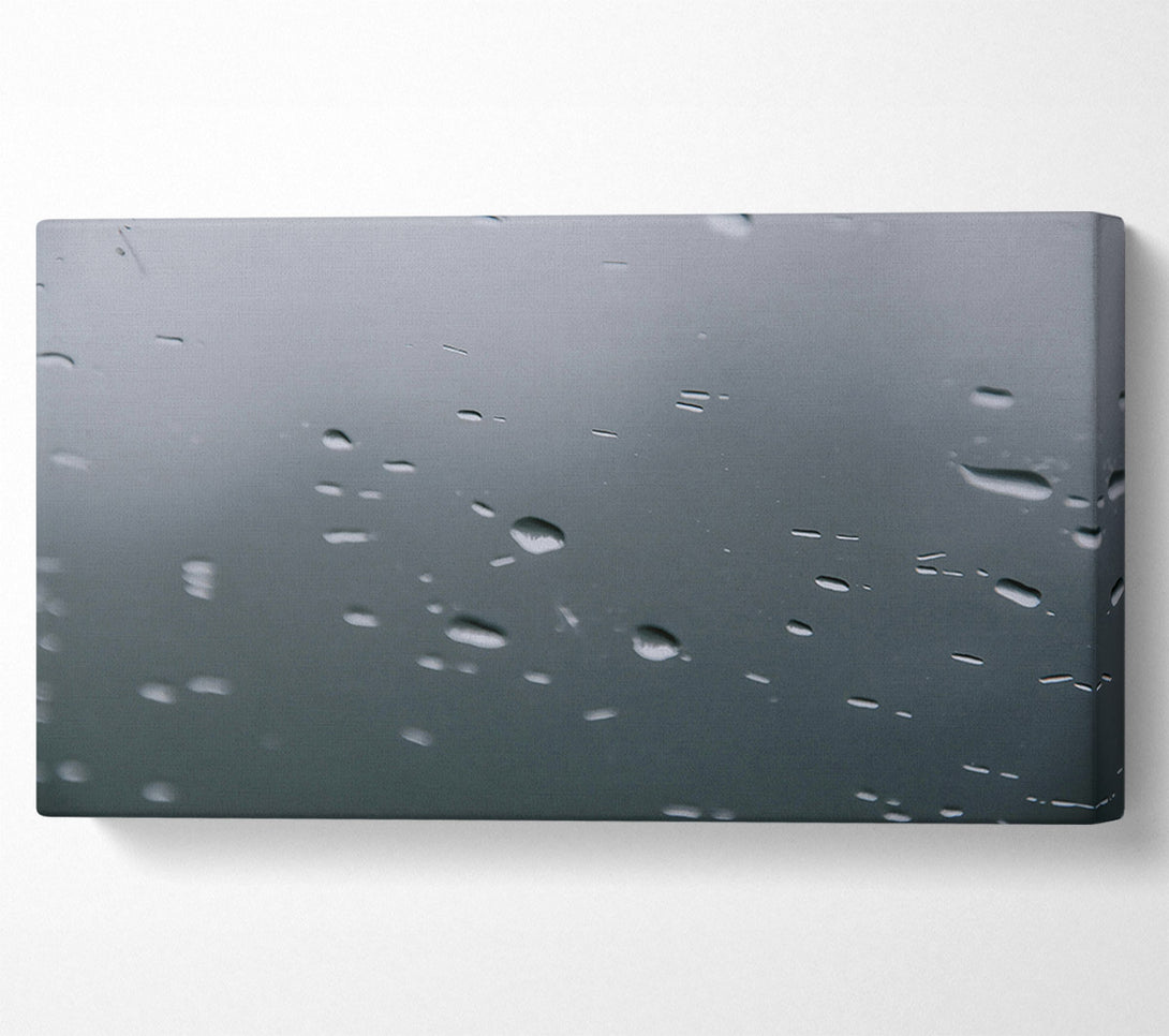  A Canvas Print of Gray Rain Drops Canvas Art