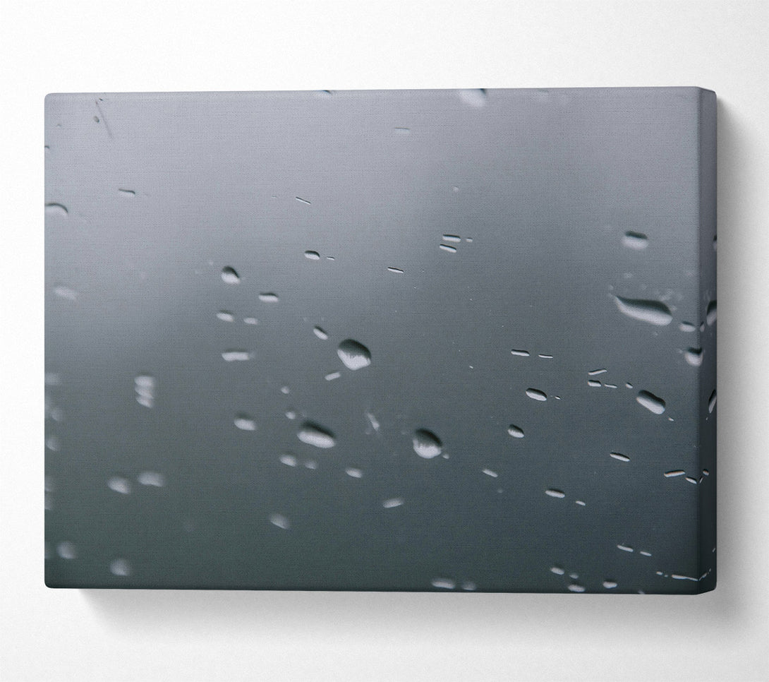  A Canvas Print of Gray Rain Drops Canvas Art