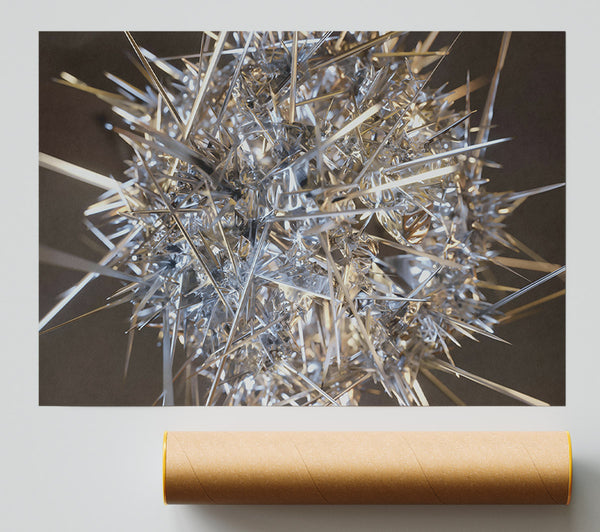 Silver Spiked Cluster Poster