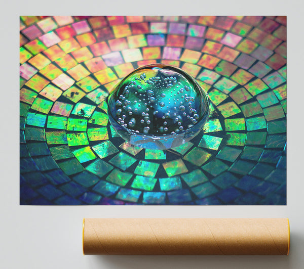 Aqua Bubble Reflection Giclee Print