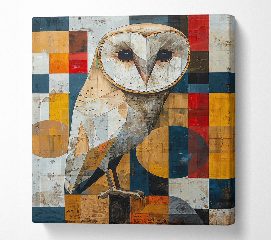  A Canvas Print of Golden Owl In Flight Canvas Print