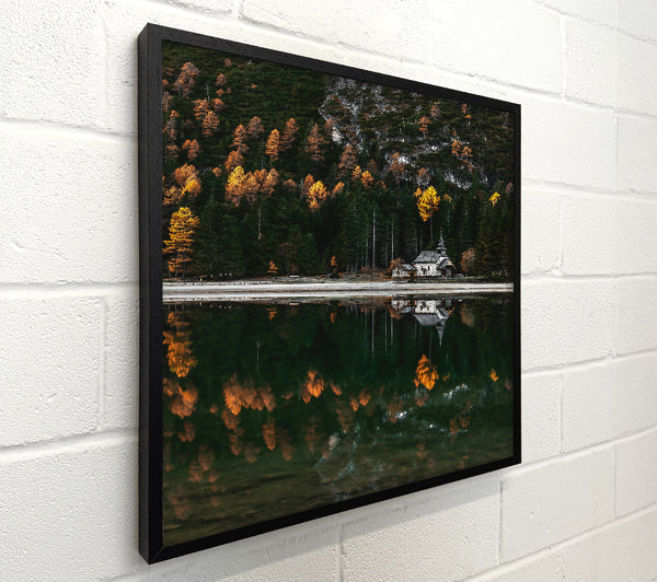 Golden Reflections On A Still Lake