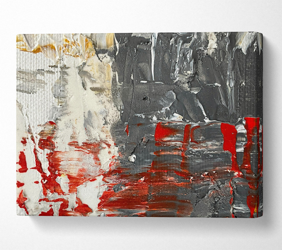  A Canvas Print of Crimson Abstract Landscape Canvas Wall Art