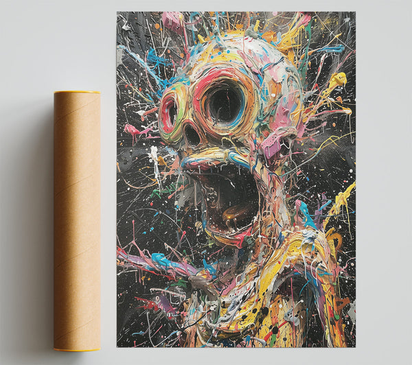 Yellow Cosmic Scream Print