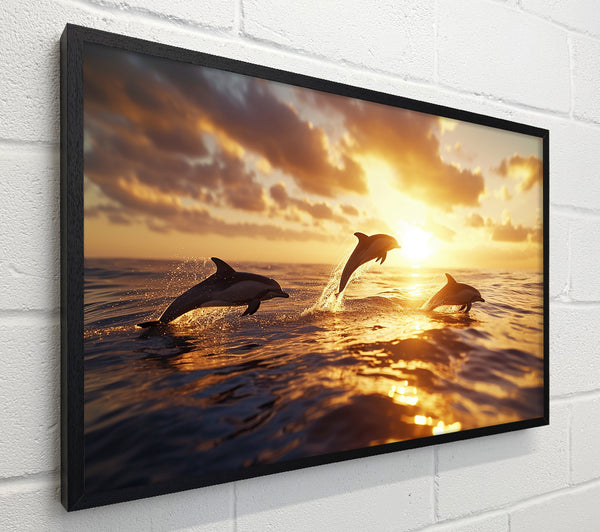 Dolphins Jumping Out The Sea