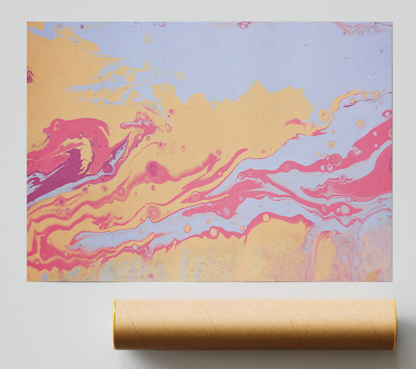 Peach Swirling Dreams Print