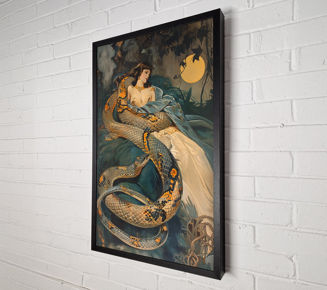  A Canvas Print of Golden Snake Embrace Canvas Print