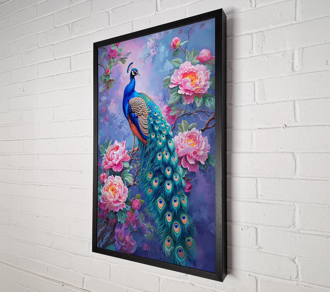  A Canvas Print of Teal Peacock Dreams Canvas Art