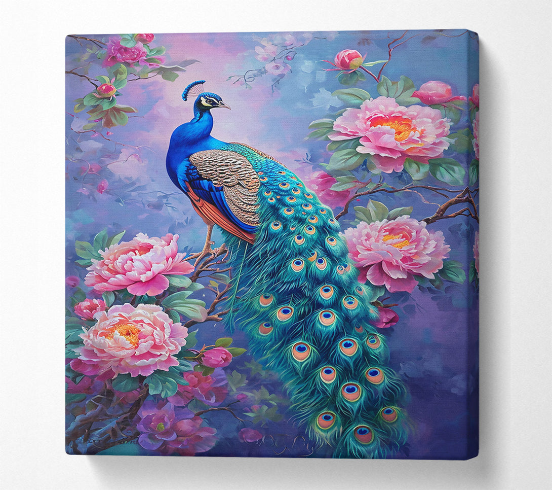  A Canvas Print of Teal Peacock Dreams Canvas Art
