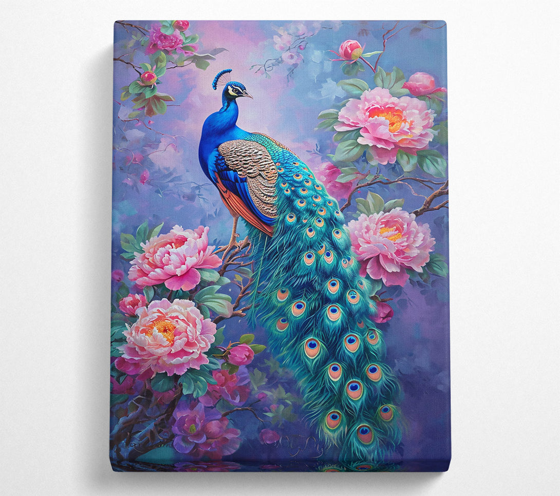  A Canvas Print of Teal Peacock Dreams Canvas Art