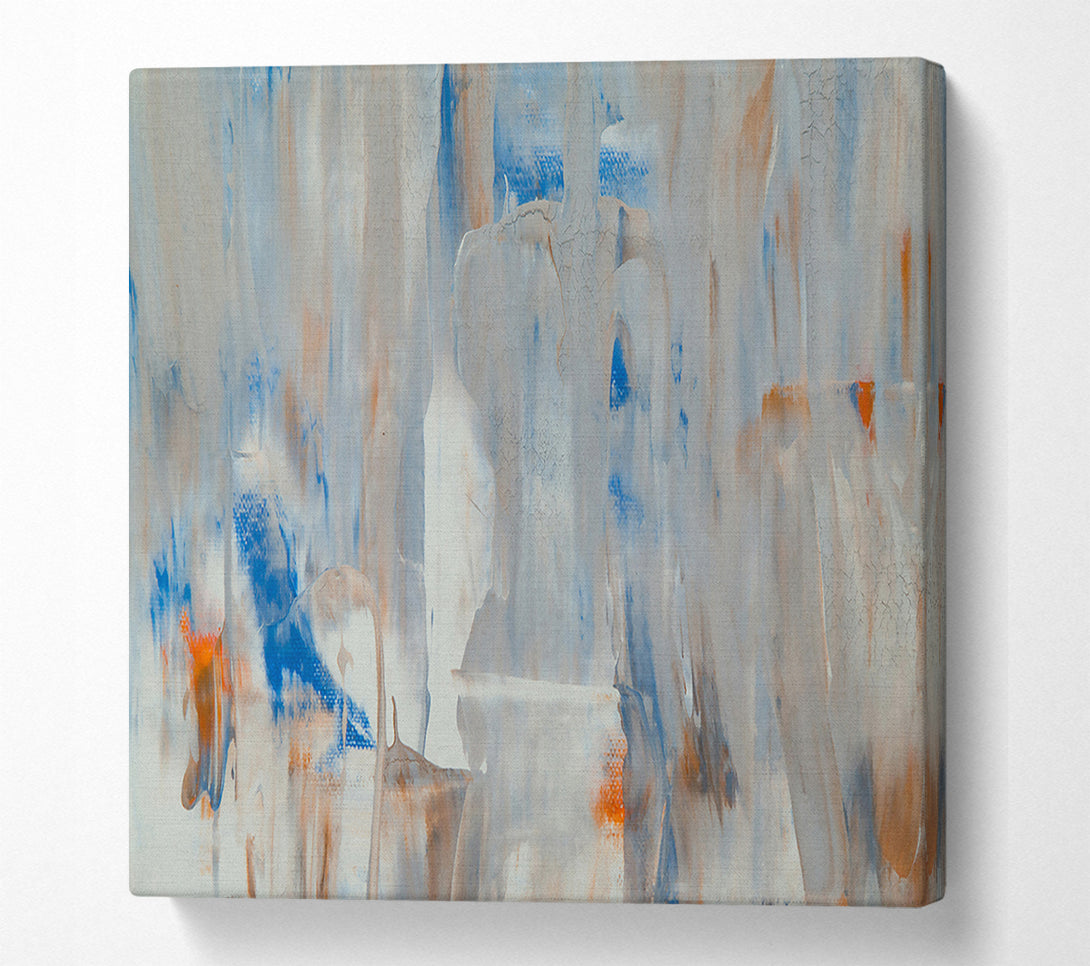  A Canvas Print of Blue Abstract Layers Canvas Art