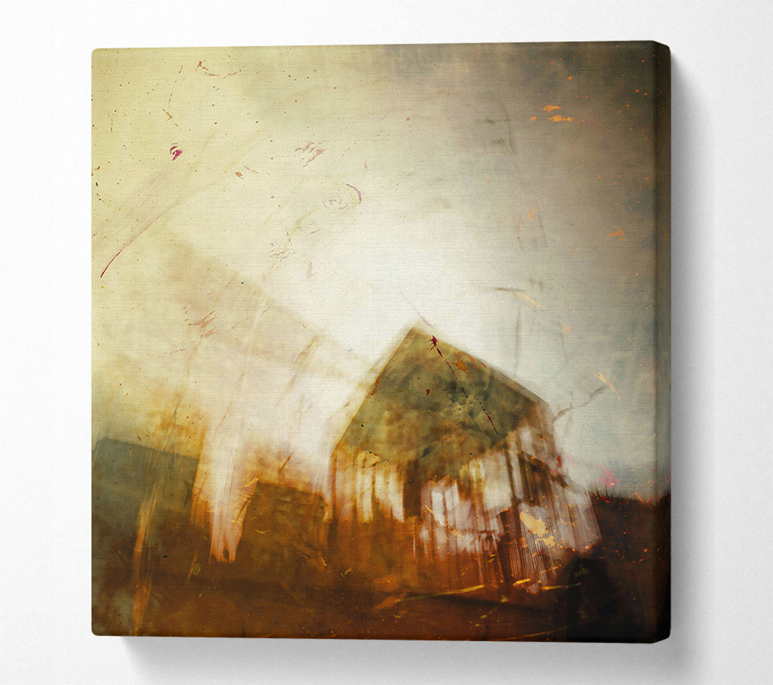  A Canvas Print of Golden Haze Reflections Canvas Print