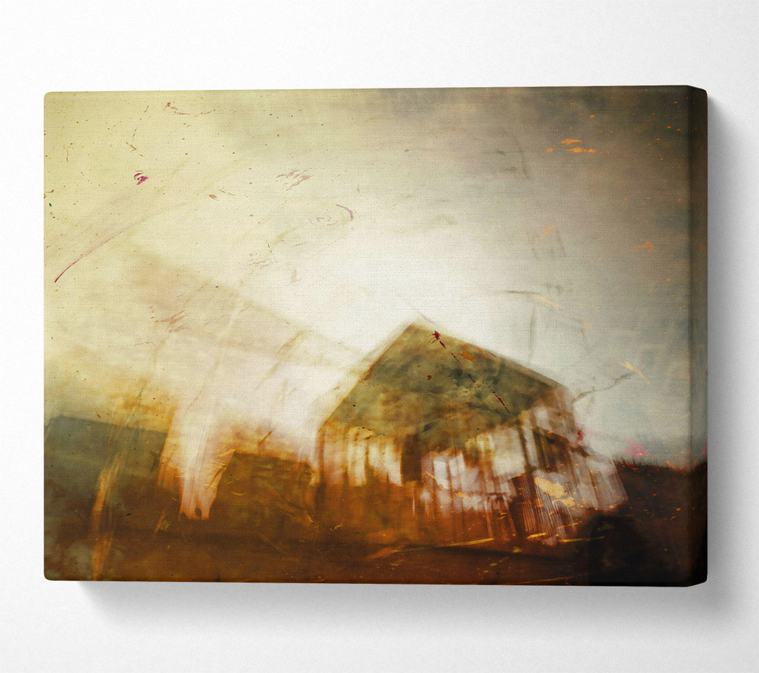  A Canvas Print of Golden Haze Reflections Canvas Print