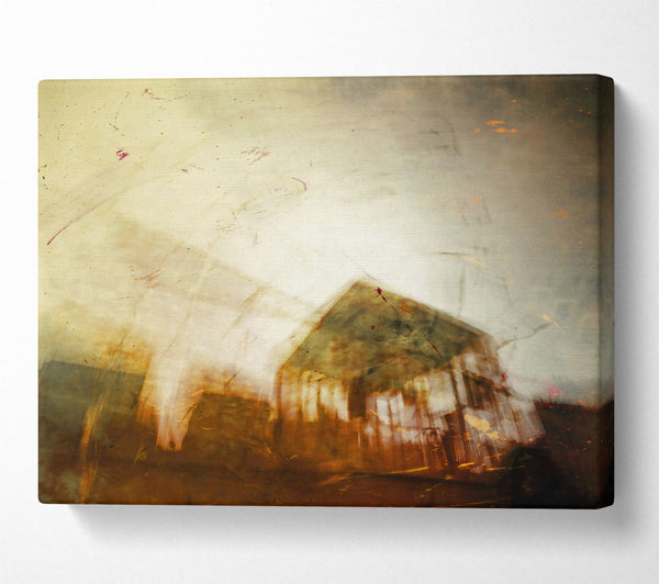  A Canvas Print of Golden Haze Reflections Canvas Print
