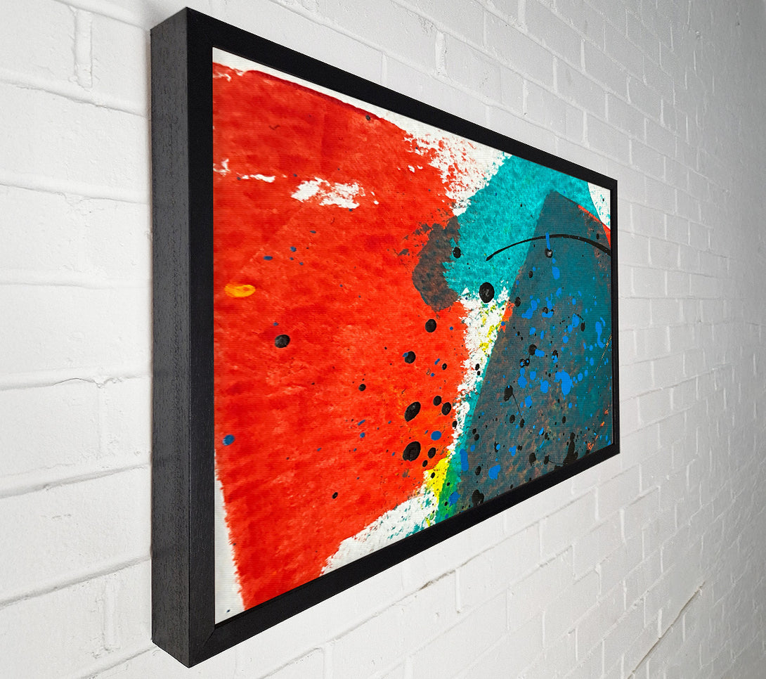  A Canvas Print of Teal Splashes And Swirls Canvas Art