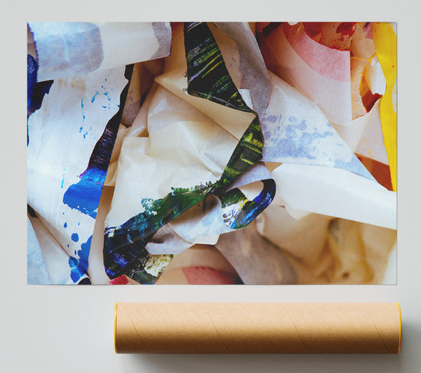 Blue Stained Paper Giclee Print