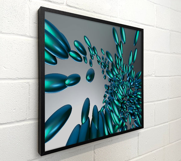 Teal Ovoids Ascending