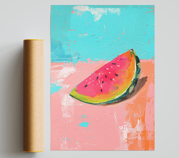 Pink Watermelon Slice Print