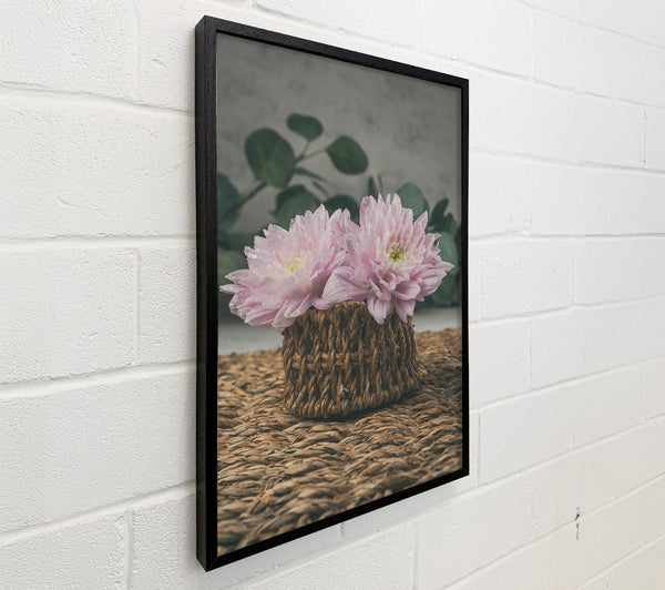 Pink Blooms In Basket