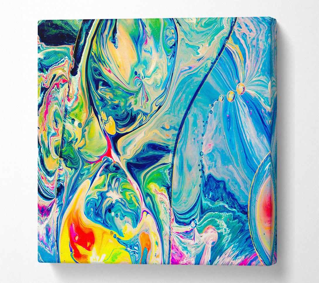  A Canvas Print of Azure Swirls And Dreams Canvas Art
